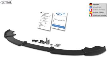 RDX Frontspoilerlippe VARIO-X für VW T5 2009+ (für werkseitig lackierte Stoßstange wie Multivan, …) Frontlippe Front Ansatz Vorne Spoilerlippe