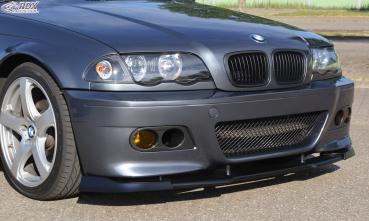 RDX Frontspoilerlippe VARIO-X für BMW 3er E46 Limousine, Touring, Coupe, Cabrio (alle Baujahre, nur für M3-Look-Frontstoßstange) Frontlippe Front Ansatz Vorne Spoilerlippe