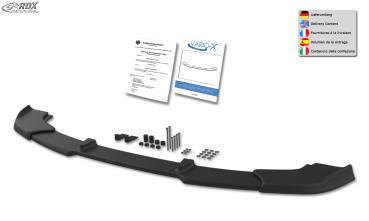 RDX Frontspoilerlippe VARIO-X für BMW 3er E46 Limousine, Touring, Coupe, Cabrio (alle Baujahre, nur für M3-Look-Frontstoßstange) Frontlippe Front Ansatz Vorne Spoilerlippe