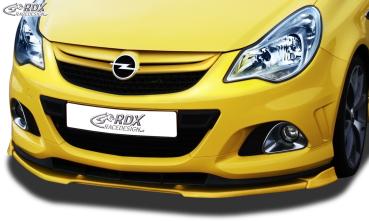 RDX Frontspoilerlippe VARIO-X für OPEL Corsa D Facelift OPC 2010+ Nürburgring Edition (Passend an OPC-NRE bzw. Fahrzeuge mit OPC Frontstoßstange und NRE Ansatz) Frontlippe Front Ansatz Vorne Spoilerlippe