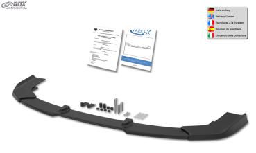 RDX Frontspoiler VARIO-X für RENAULT Trafic (2014-2021) & NISSAN NV300 (2016-2021) & OPEL Vivaro B (2014-2019) & FIAT Talento (2016-2021) Frontlippe Front Ansatz Vorne Spoilerlippe