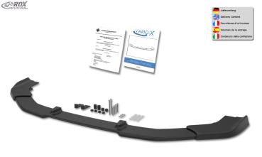 RDX Frontspoilerlippe VARIO-X für AUDI A4 8W B9 (-2019, für S-Line- bzw. S4-Frontstoßstange) Frontlippe Front Ansatz Vorne Spoilerlippe