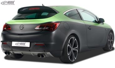 RDX Heckansatz für OPEL Astra J GTC Diffusor Heckblende Heckdiffusor (für Duplex-Auspuff)
