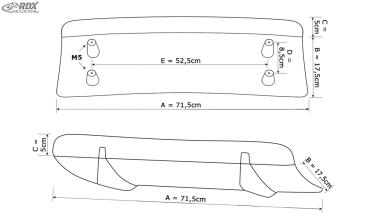 RDX Heckdiffusor U-Diff XL für BMW X3 (G01) für M-Sport & M-Aerodynamik-Paket Diffusor Heck Ansatz