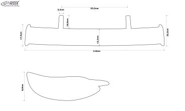 RDX Dachspoiler Universal für Schräg-/Steilheck-Fahrzeuge Heckflügel Heckspoiler