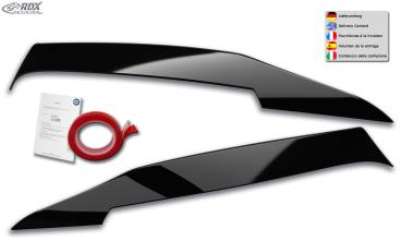 RDX Scheinwerferblenden für MERCEDES C-Klasse W205, S205, C205 (2014+) schwarz glänzend Böser Blick