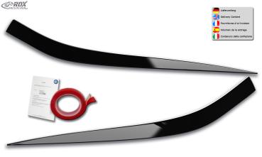 RDX Scheinwerferblenden für KIA XCeed CD (2019-2022 & 2022+) Böser Blick SCHWARZ GLÄNZEND