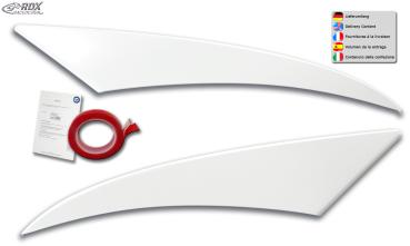 RDX Scheinwerferblenden für VW Crafter (2006-2017) weiß glänzend Böser Blick