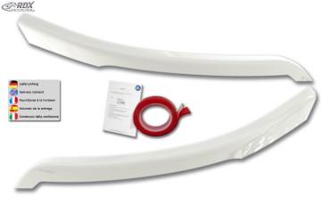 RDX Scheinwerferblenden für FORD Transit (2014-heute) für Xenon- und schwarze Halogen-Scheinwerfer weiß glänzend Böser Blick