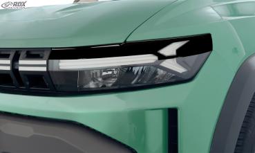 RDX Scheinwerferblenden für DACIA Duster III DJF (Mod. 2024-heute) & Bigster DJF (Mod. 2025-heute) schwarz glänzend Böser Blick