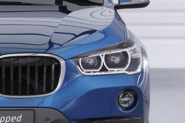 CSR Scheinwerferblenden für BMW X1 F48 SB288-G Glossy schwarz Hochglanz (keine Lackierung erforderlich)