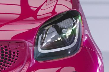 CSR Scheinwerferblenden für Smart fortwo 453 / EQ fortwo SB311-G Glossy schwarz Hochglanz (keine Lackierung erforderlich)