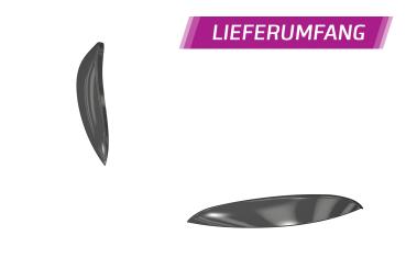 CSR Scheinwerferblenden für Smart fortwo 453 / EQ fortwo SB311-G Glossy schwarz Hochglanz (keine Lackierung erforderlich)