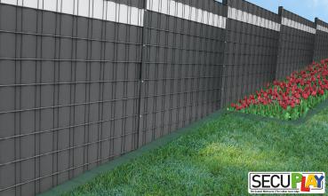 SECUPLAY XL Gummi Mähkante / Rasenkante 100x20x3,6cm grün