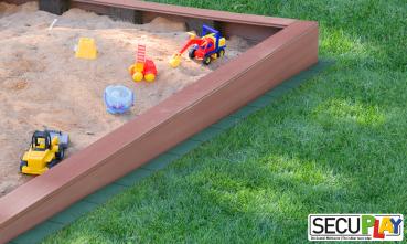 SECUPLAY XL Gummi Mähkante / Rasenkante 100x20x3,6cm grün