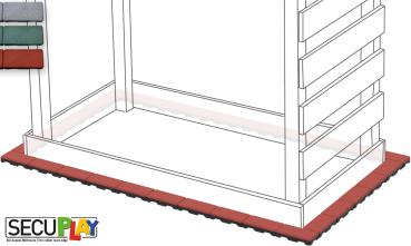 SECUPLAY XL Gummi Mähkante / Rasenkante 100x20x3,6cm grün