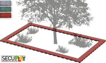 SECUPLAY XL Gummi Mähkante / Rasenkante 100x20x3,6cm grün