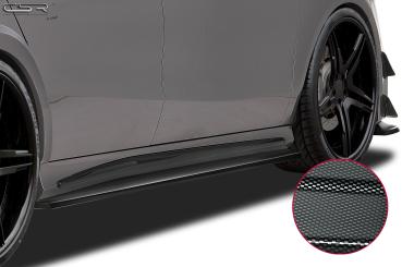 CSR Seitenschweller mit ABE für Mercedes-Benz CLA C117 X117 SS448-C Carbon Look Hochglanz (keine Lackierung erforderlich)