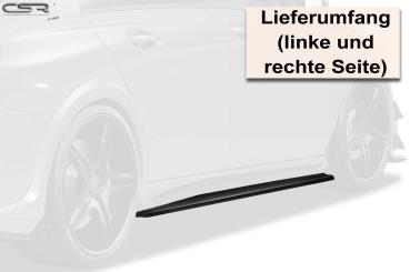 CSR Seitenschweller mit ABE für Mercedes-Benz CLA C117 X117 SS448-G Glossy schwarz Hochglanz (keine Lackierung erforderlich)