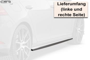 CSR Seitenschweller mit ABE für VW Golf 7 GTI TCR SS457-S strukturiert schwarz matt (keine Lackierung erforderlich)