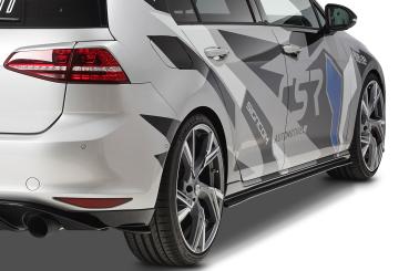 CSR Seitenschweller mit ABE für VW Golf 7 (Typ AU) SS461-C Carbon Look Hochglanz (keine Lackierung erforderlich)