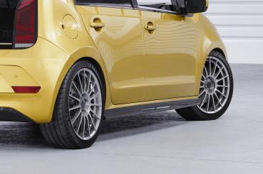 CSR Seitenschweller mit ABE für VW up!, Seat Mii, Skoda Citigo SS463-S strukturiert schwarz matt (keine Lackierung erforderlich)