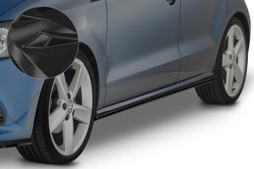 CSR Seitenschweller mit ABE für VW Polo V Typ 6R / 6C SS466-G Glossy schwarz Hochglanz (keine Lackierung erforderlich)