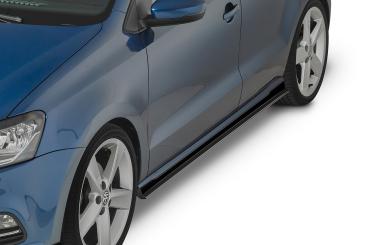 CSR Seitenschweller mit ABE für VW Polo V Typ 6R / 6C SS466-S strukturiert schwarz matt (keine Lackierung erforderlich)