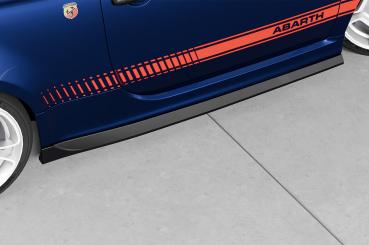 CSR Seitenschweller mit ABE für Fiat Abarth 595 SS475-S strukturiert schwarz matt (keine Lackierung erforderlich)