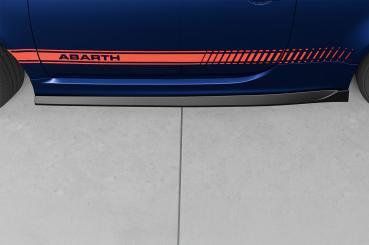 CSR Seitenschweller mit ABE für Fiat Abarth 595 SS475-S strukturiert schwarz matt (keine Lackierung erforderlich)