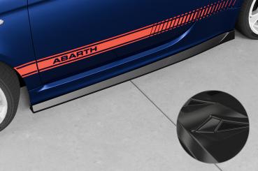 CSR Seitenschweller mit ABE für Fiat Abarth 595 SS475-G Glossy schwarz Hochglanz (keine Lackierung erforderlich)