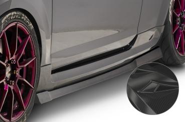 CSR Seitenschweller mit ABE für Ford Focus MK2 ST / Sport SS478-C Carbon Look Hochglanz (keine Lackierung erforderlich)