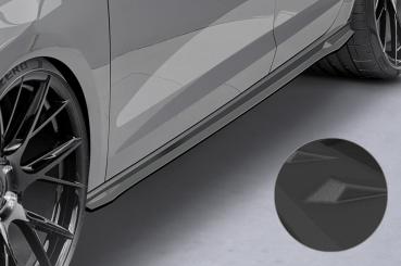 CSR Seitenschweller mit ABE für Seat Leon 3 (Typ 5F) Cupra/FR SS488-S strukturiert schwarz matt (keine Lackierung erforderlich)