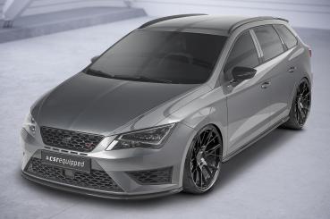 CSR Seitenschweller mit ABE für Seat Leon 3 (Typ 5F) Cupra/FR SS488-G Glossy schwarz Hochglanz (keine Lackierung erforderlich)