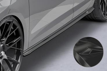 CSR Seitenschweller mit ABE für Seat Leon 3 (Typ 5F) Cupra/FR SS488-G Glossy schwarz Hochglanz (keine Lackierung erforderlich)