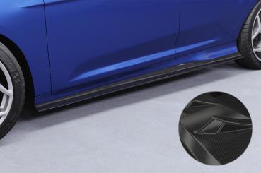 CSR Seitenschweller mit ABE für Ford Focus MK3 ST/ST-Line SS489-C Carbon Look Hochglanz (keine Lackierung erforderlich)