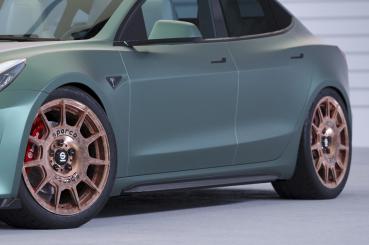 CSR Seitenschweller mit ABE für Tesla Model 3 SS494-G Glossy schwarz Hochglanz (keine Lackierung erforderlich)