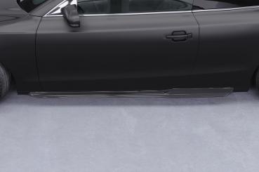 CSR Seitenschweller mit ABE für Audi A5 8T Coupe und Cabrio SS512-G Glossy schwarz Hochglanz (keine Lackierung erforderlich)