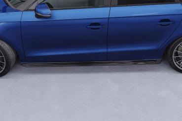 CSR Seitenschweller mit ABE für Audi A1 (8X) SS524-G Glossy schwarz Hochglanz (keine Lackierung erforderlich)