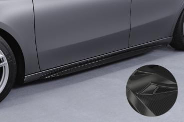 CSR Seitenschweller mit ABE für Mercedes-Benz A-Klasse (W177) SS527-C Carbon Look Hochglanz (keine Lackierung erforderlich)