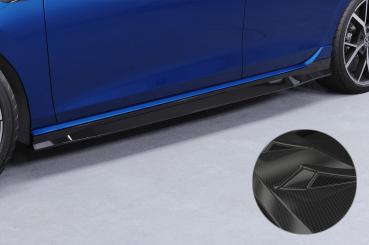 CSR Seitenschweller mit ABE für VW Golf 8 R SS538-C Carbon Look Hochglanz (keine Lackierung erforderlich)