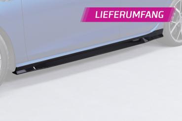 CSR Seitenschweller mit ABE für VW Golf 8 R SS538-C Carbon Look Hochglanz (keine Lackierung erforderlich)