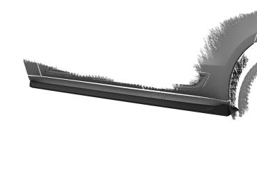 CSR Seitenschweller mit ABE für Porsche Macan (Typ 95B) (2.Facelift) SS558-G Glossy schwarz Hochglanz (keine Lackierung erforderlich)