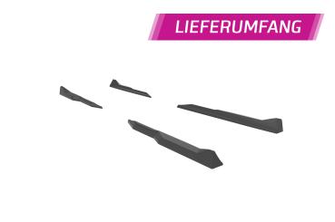 CSR Seitenschweller mit ABE für Audi A4 / S4 B8 (Typ 8K) SS571-S strukturiert schwarz matt (keine Lackierung erforderlich)