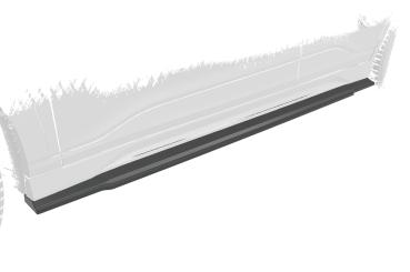 CSR Seitenschweller mit ABE für Hyundai Kona (1.Gen) N/N-Line SS577-S strukturiert schwarz matt (keine Lackierung erforderlich)