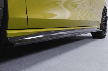 CSR Seitenschweller mit ABE für VW Golf 8 GTI, GTD, GTE, R-Line SS585-S Strukturiert schwarz matt (keine Lackierung erforderlich)