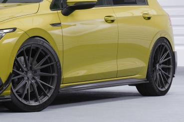 CSR Seitenschweller mit ABE für VW Golf 8 GTI, GTD, GTE, R-Line SS585-S Strukturiert schwarz matt (keine Lackierung erforderlich)