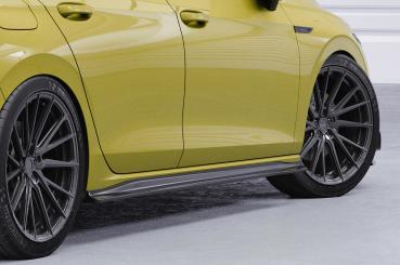 CSR Seitenschweller mit ABE für VW Golf 8 GTI, GTD, GTE, R-Line SS585-S Strukturiert schwarz matt (keine Lackierung erforderlich)