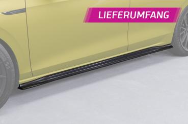 CSR Seitenschweller mit ABE für VW Golf 8 GTI, GTD, GTE, R-Line SS585-S Strukturiert schwarz matt (keine Lackierung erforderlich)
