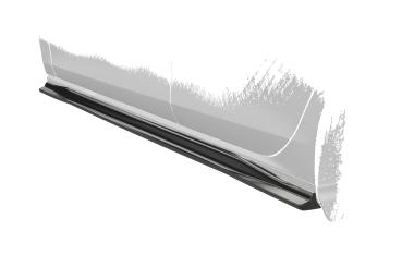 CSR Seitenschweller mit ABE für VW Golf 8 GTI, GTD, GTE, R-Line SS585-S Strukturiert schwarz matt (keine Lackierung erforderlich)